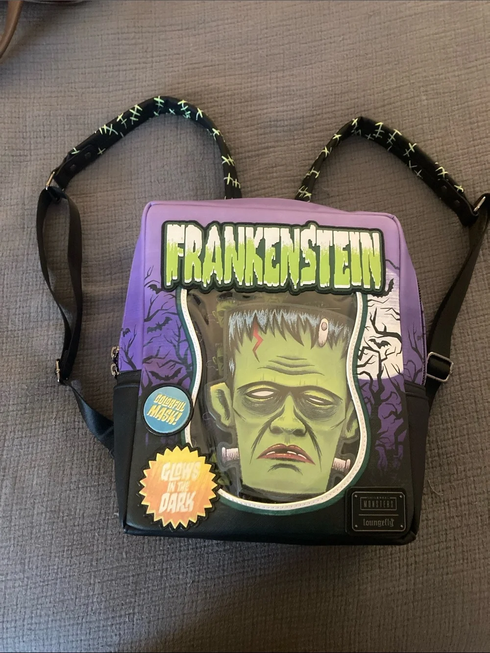 Loungefly Purple & Green Frankenstein Backpack